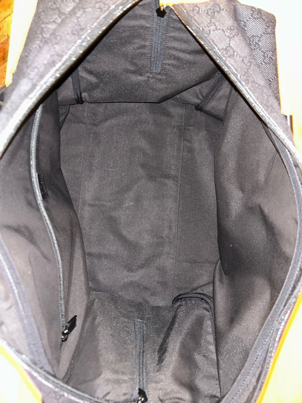 Gucci GG Monogram Large Weekend Duffel – Black/Silv - Picture 6 of 9
